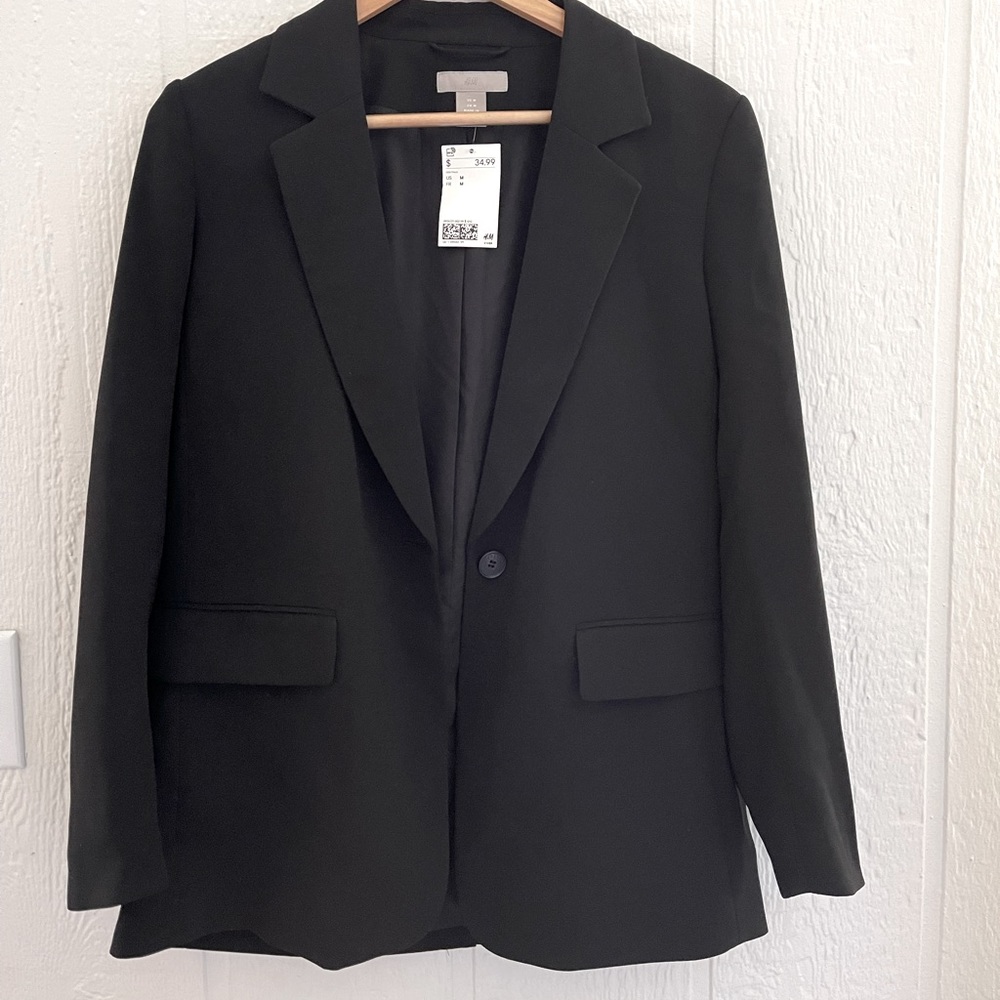 NWT H&M Black Blazer sz M